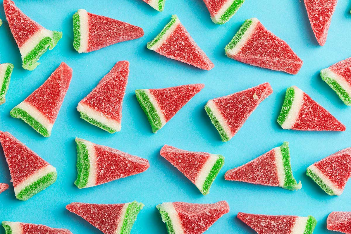 watermelon shaped CBD edible gummies for stress. buy cbd edibles online usa.